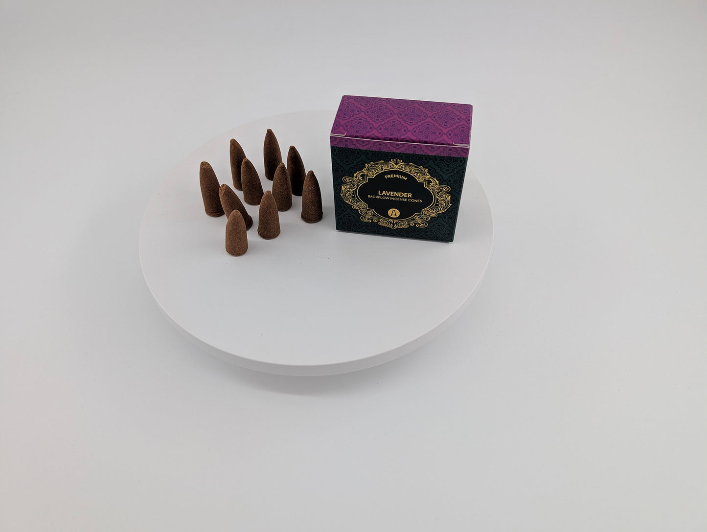 Lavender Backflow Cones of Premium Incense