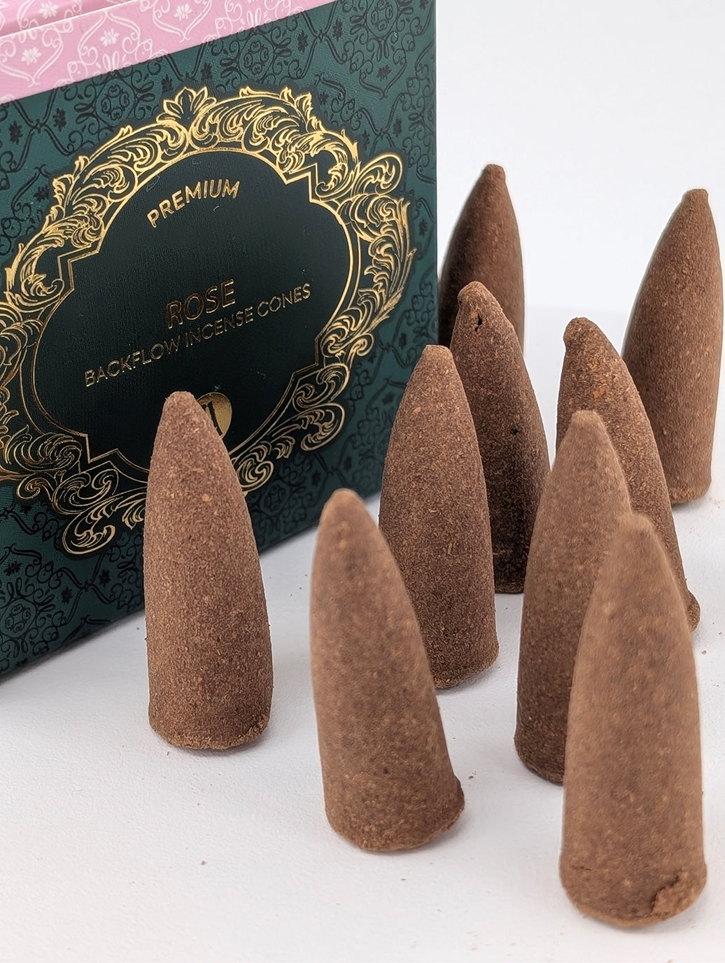 Rose Backflow Cones of Premium Incense