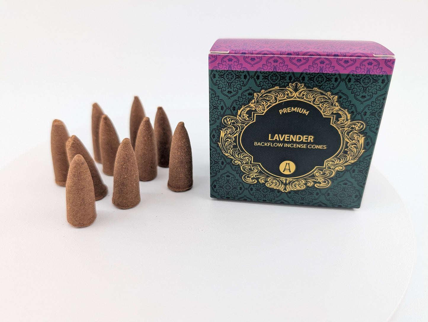 Lavender Backflow Cones of Premium Incense