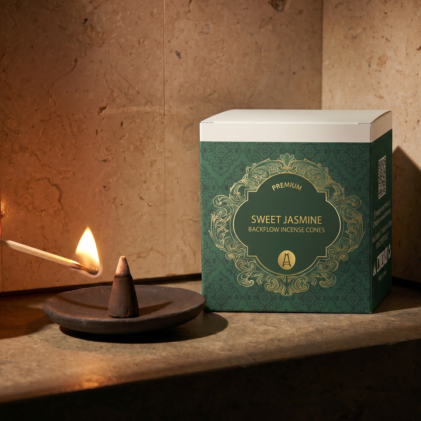 Sweet Jasmine Backflow Cones of Premium Incense
