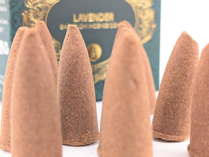 Conos de incienso premium con reflujo de lavanda 