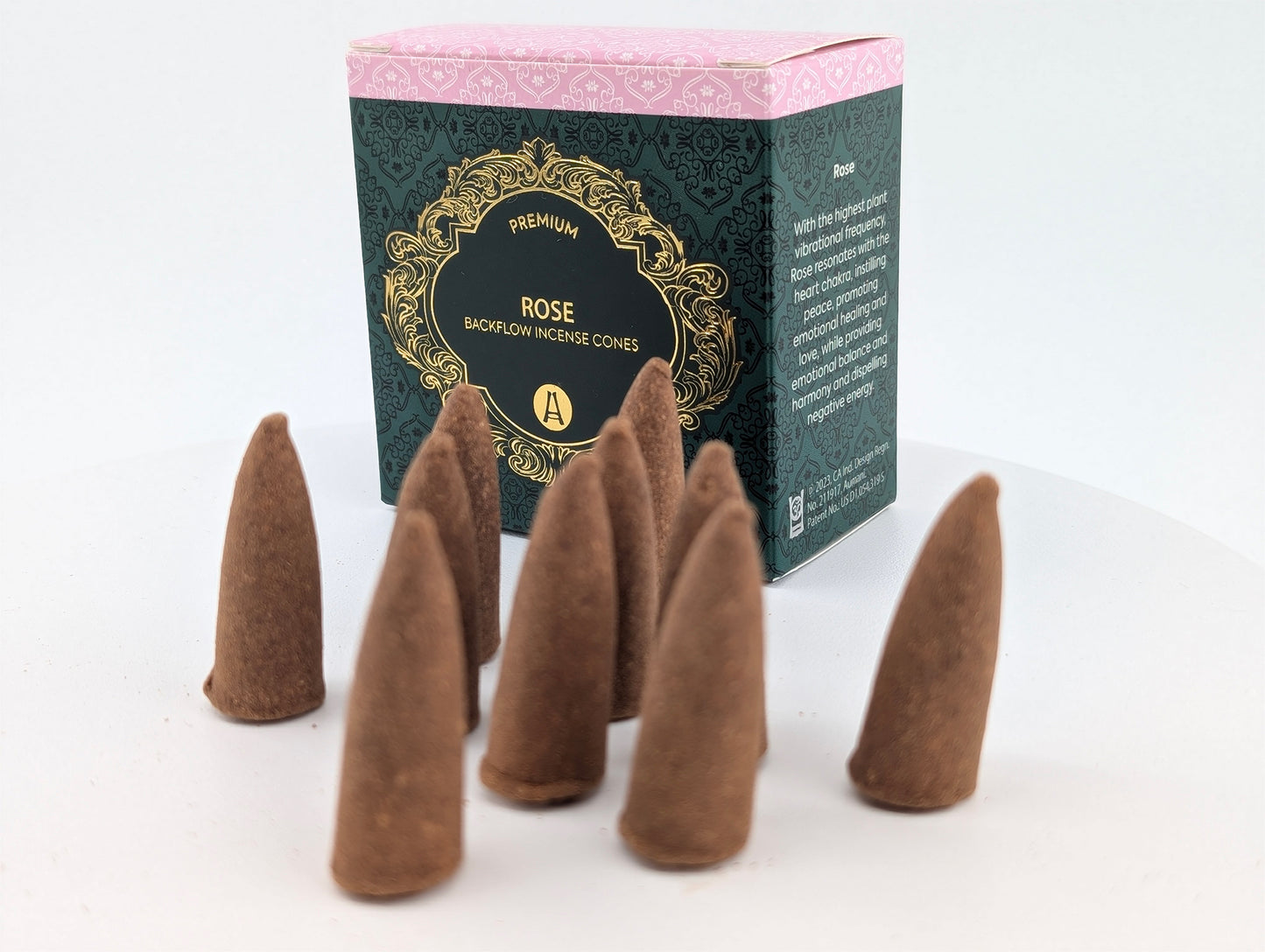 Rose Backflow Cones of Premium Incense