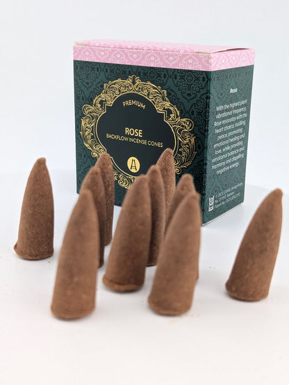 Rose Backflow Cones of Premium Incense